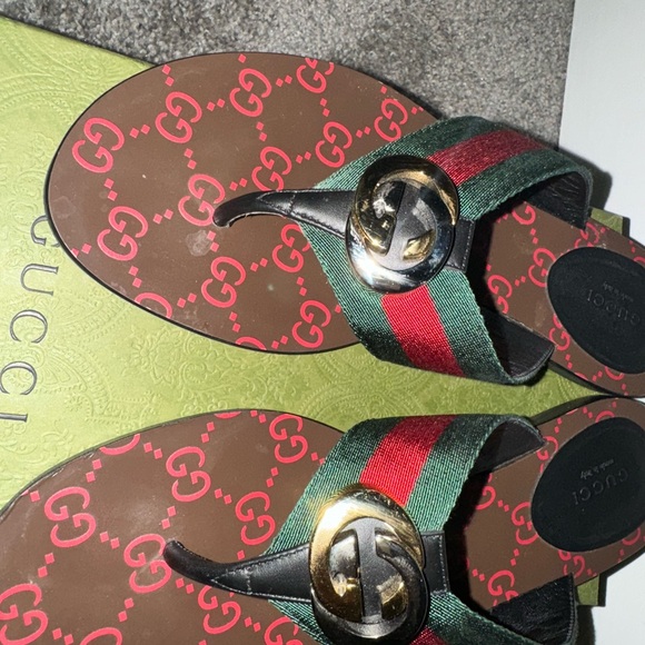 Kika GG Web Flip Flop (Women) Size 39.5 - Picture 12 of 14